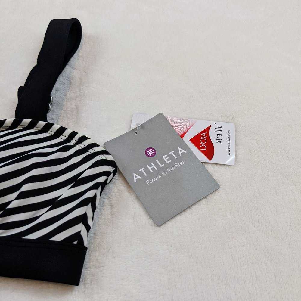 NWT Athleta Bikini Top Slash Stripe Pura 32 B/C - Picture 6 of 14